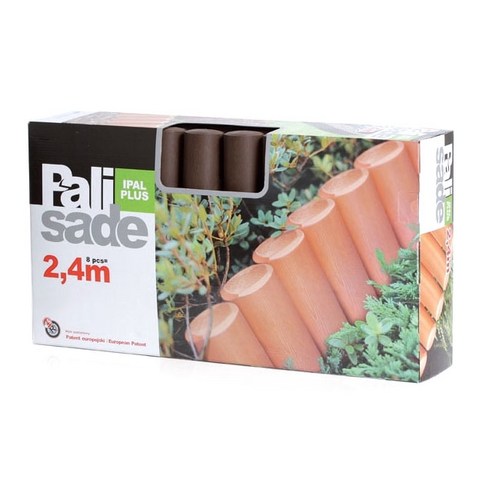 프로스퍼플라스트 잔디엣지 화단분리대 IPALPLUS 30 x 25 cm 8p, 진한 갈색