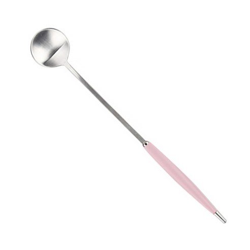 백산 국산 몽블랑 큐티 롱스푼 20cm, 핑크, 1개