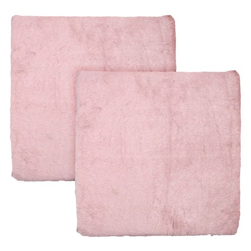 스퀘어 극세사 방석 2p, PINK