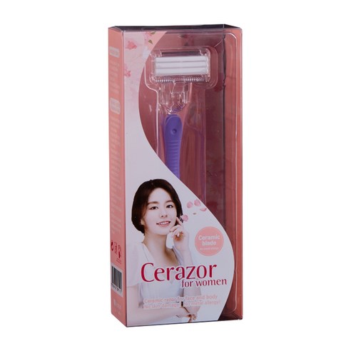 세레이져 세라믹 페이스 바디 여성용 면도기 보라, 1개입, 1개