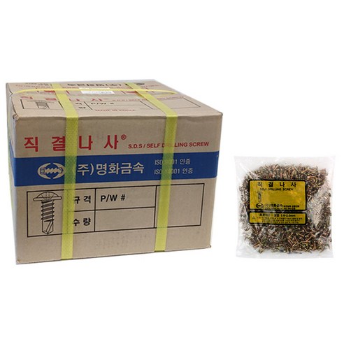 이노공구 직결나사 와셔머리 천연색 4.2 x 20 mm 1391, 20개