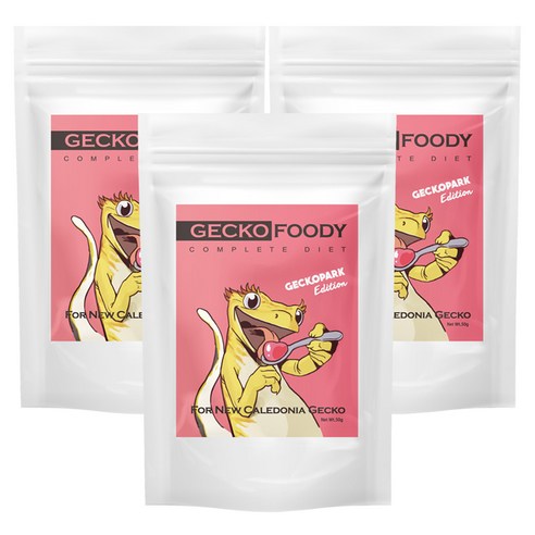 푸디웜 게코 푸디 베리망고 사료, 50g, 3개