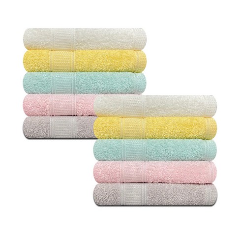 송월타월 아날도바시니 프라임무지 세면타월 120g 20수 면사, 랜덤발송, 10개