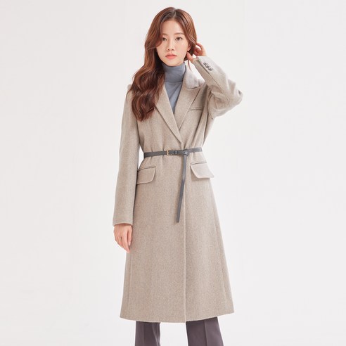 로엠 여성용 테일러드 슬림 벨티드 코트