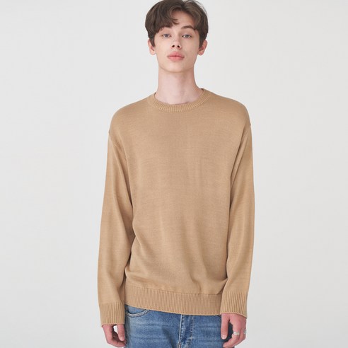 브이투 남성용 OVERFIT MINIMAL ROUND KNITWEAR