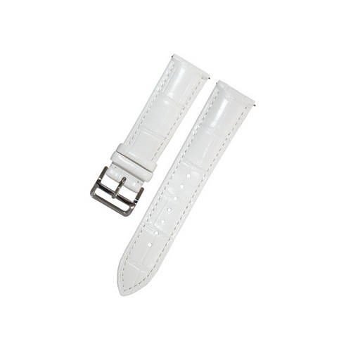 비쉐르 크로커 갤럭시워치 3 레더 밴드 스트랩 (45mm 호환 가능), 화이트, 1개