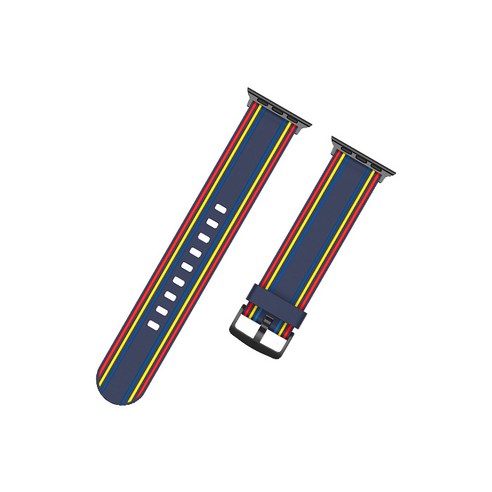 비쉐르 애플워치 3 쓰리테일 실리콘 밴드 스트랩 42/44mm, 네이비, 1개