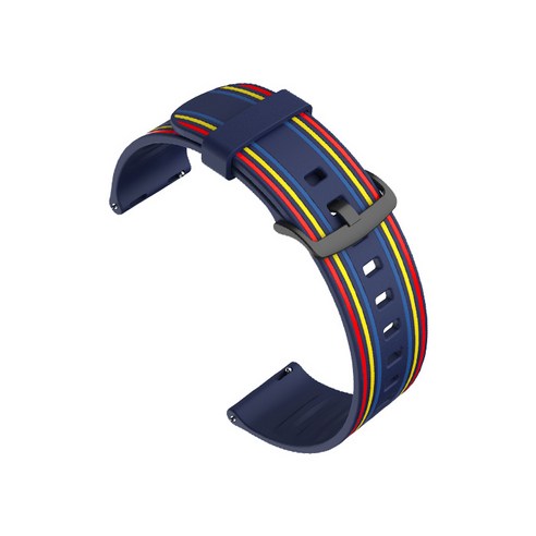 비쉐르 쓰리테일 갤럭시 워치 2 실리콘 밴드 스트랩 44mm, 네이비, 1개