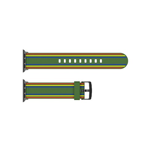 비쉐르 애플워치 4 쓰리테일 실리콘 밴드 스트랩 42/44mm, 그린, 1개