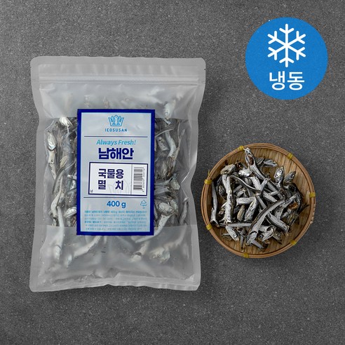 이어수산 남해안 국물용 멸치 (냉동), 400g, 1봉