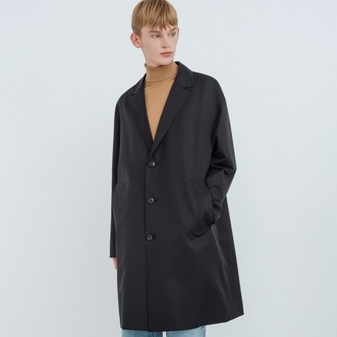 씨오큐 남성용 LOOSE FIT WASHED SINGLE TRENCH COAT