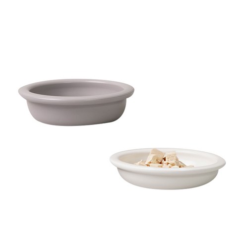 보울보울 국산 헬로 직각볼+둥근볼 410ml 2P, 애쉬그레이+밀크화이트, 1세트