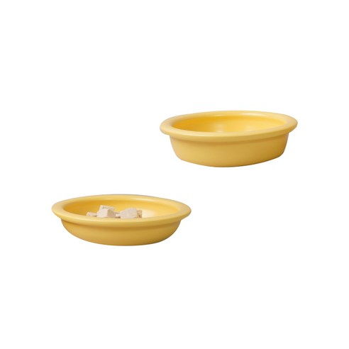 보울보울 국산 헬로 직각볼+둥근볼 410ml 2P, 치즈옐로우+치즈옐로우, 1세트