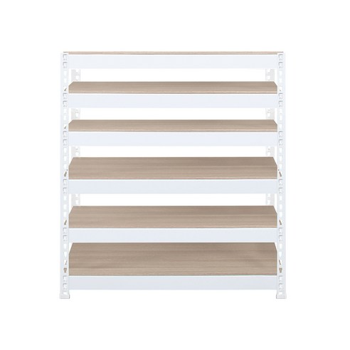 스피드랙 V2 스탠드 선반 6단 1100 x 400 x 1200 mm, 화이트