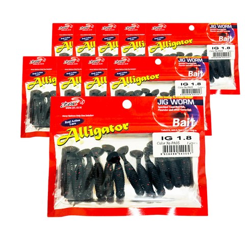 JIG WORM IG1.8 낚시 루어 12p x 10개, PA05, 1.4g