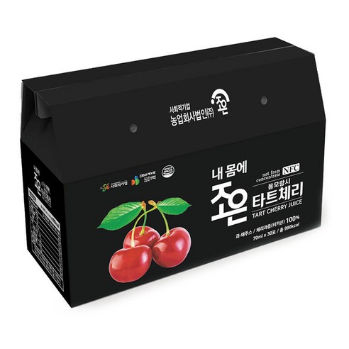 조은 내 몸에 조은 몽모랑시 타트체리 착즙주스, 30개, 70ml