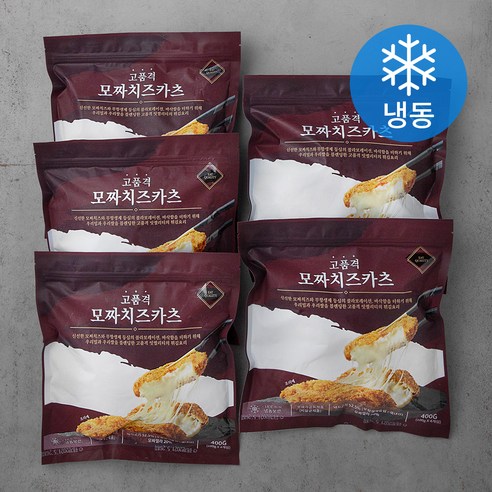 잇퀄리티 고품격 통등심 모짜 치즈 카츠 (냉동), 400g, 5팩