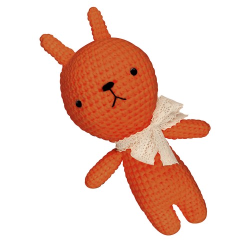아이한코 뚱이 Big 손뜨개인형 뜨개질 DIY 패키지 + 꼬리방울 랜덤발송, 1세트, 048 딥오렌지