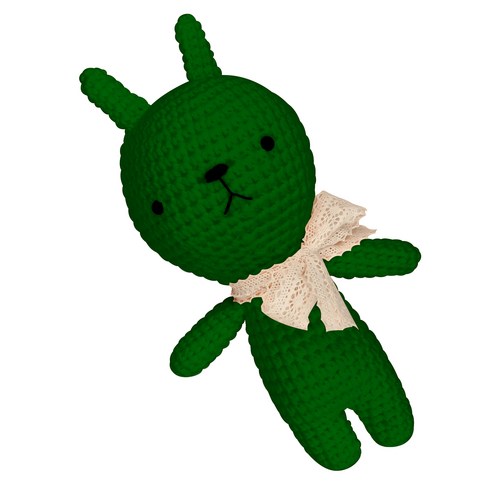 아이한코 뚱이 Big 손뜨개인형 뜨개질 DIY 패키지 + 꼬리방울 랜덤발송, 1세트, 031 그린
