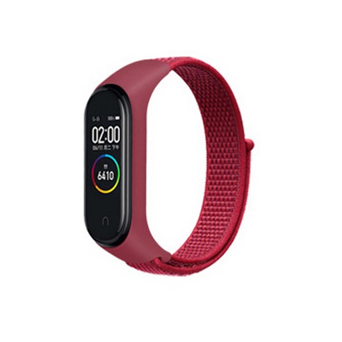 누아트 샤오미 미밴드5 스포츠루프 스트랩, 와인레드, 1개