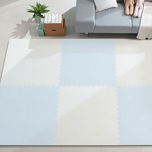 따사룸 더이쁨 EVA 퍼즐 매트 A타입 100cm x 100cm x 40mm, 스카이 블루, 4p