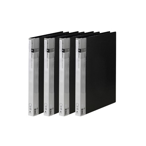 문화산업 PP 3공 O링 클리어화일 F550-7, 흑색, 4개