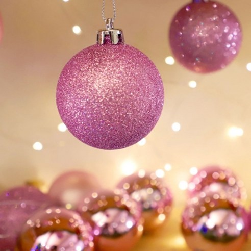 스투피드 크리스마스 트리 장식볼 5cm, 핑크