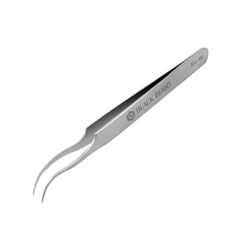블랙베리 속눈썹연장 핀셋, SV-16, 1개