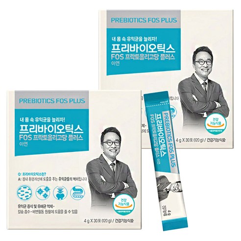 오한진 프리바이오틱스 FOS 플러스, 120g, 2포