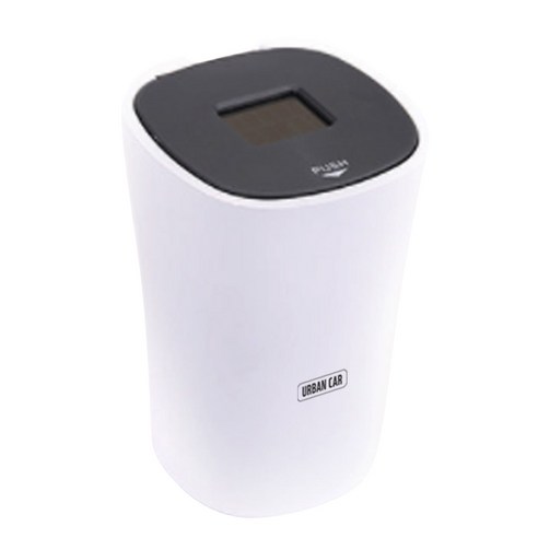 어반카 차량용 태양열 반영구 LED 재떨이, 화이트, 1개