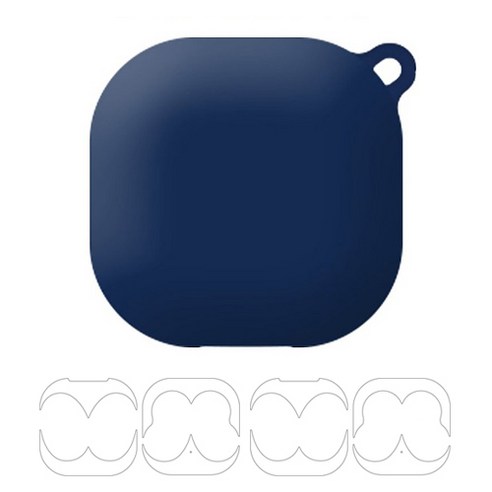 갤럭시버즈 라이브 / 버즈2 젤리 케이스 + 철가루 스티커 2p, 1개