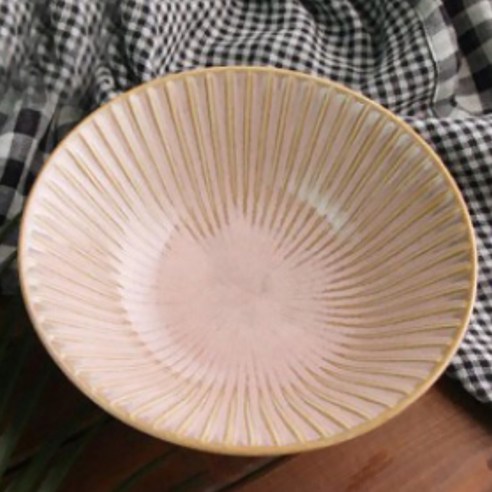 오체어스 빗살몰드 도자기 찬기 17cm, 핑크, 2개