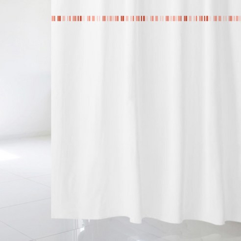수풀 샤워 커튼 북유럽 스타일 SC890 S 1520 x 1880 mm + 플라스틱 고리 + 화이트봉 세트, 1세트, 멀티(혼합)컬러
