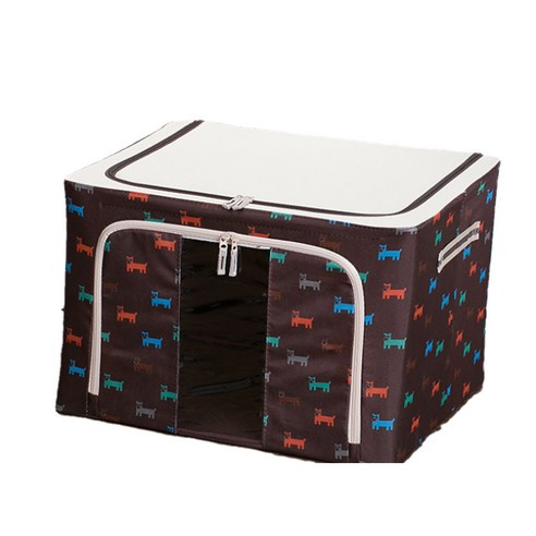마켓A 북유럽패턴 방수 접이식 옷장정리함 50 x 40 x 22 cm, 브라운강아지, 1개