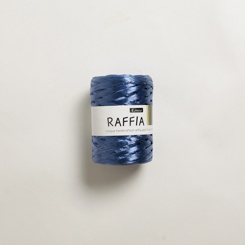 리네아 라피아 뜨개실 40g x 4p, 417 유광블루, 85m