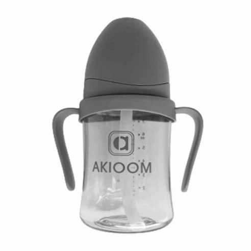 아키움 2세대 프리미엄 PPSU 빨대컵 200ml, 그레이, 1개