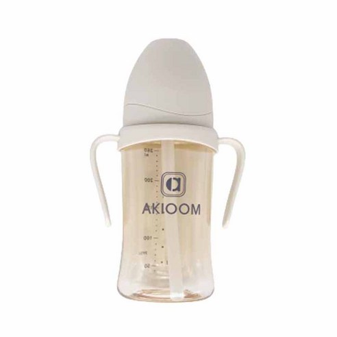 아키움 2세대 프리미엄 PPSU 빨대컵 260ml, 크림, 1개