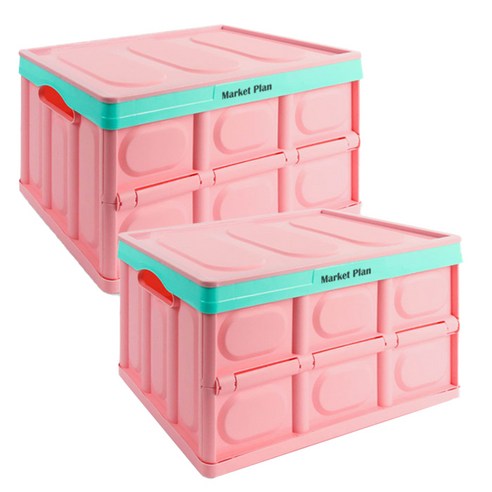 마켓플랜 매직 폴딩박스 특대형 136L, 밀크핑크, 특대형(71.5x48.5x39cm), 2개