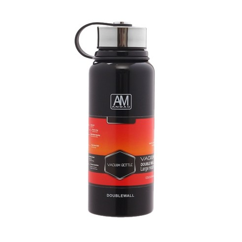 AM 스텐 보온병, 블랙, 650ml