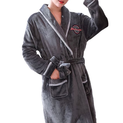 에이홉 부드러운 커플 샤워가운 여성 L, A 그레이, 1개