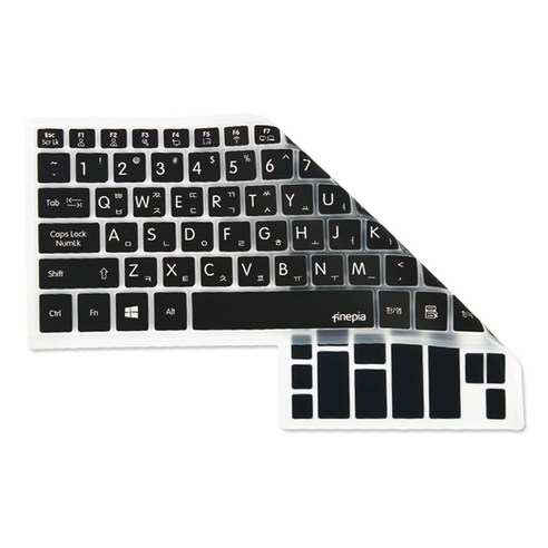 파인피아 갤럭시북 S NT767XCL-KD59S용 문자 키스킨, BLACK, 1개