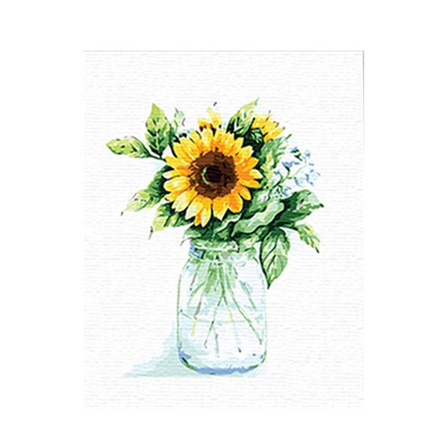 원더아트 DIY 그림 그리기 세트, B3 해바라기글라스, 1개