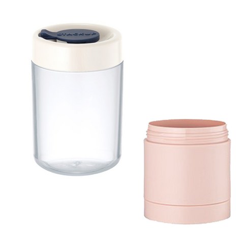 스텍업 블록 보틀 H 미니 추가세트 355ml + 180ml, 화이트 투명, 추가세트(핑크)