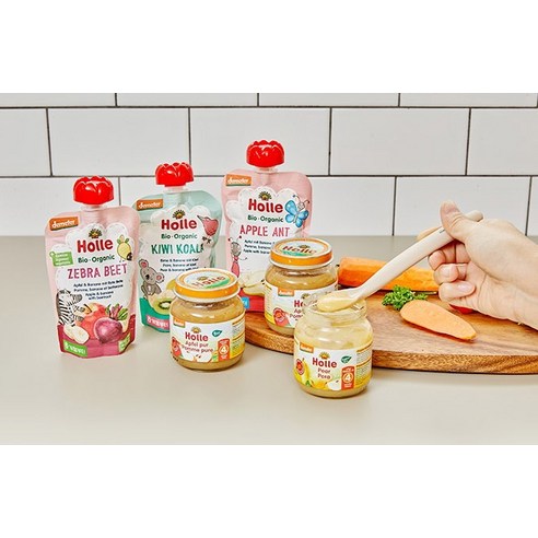 사과와 민트의 조화, 홀레 유기농 이유식 퓨레로 아기의 미각을 깨우세요