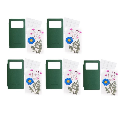마가렛 수첩 + 압화 꽃 + 마감지 + 체험설명서, 블루, 5세트