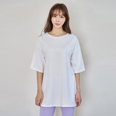 진마니아 여성용 베이직 박스 하프 반팔티 CD0T01