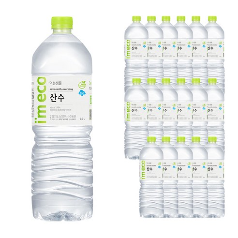 아임에코 산수 먹는샘물, 18개, 2L
