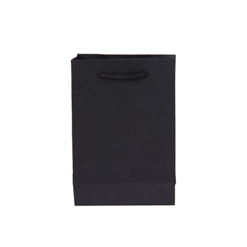 방구석상인 무지 종이 쇼핑백 세로 25p, 블랙