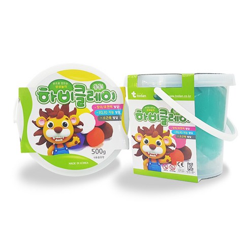 토단교재 하비클레이 2p, 초록, 500g, 2개