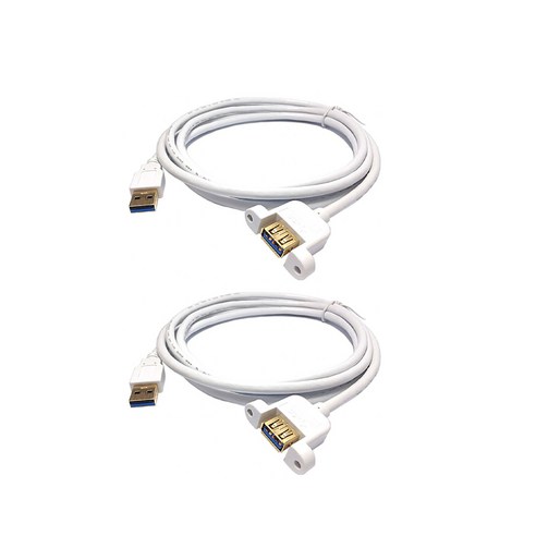 마하링크 USB 3.0 M F 연장 고정형 케이블 CP-0282, 2개, 2m